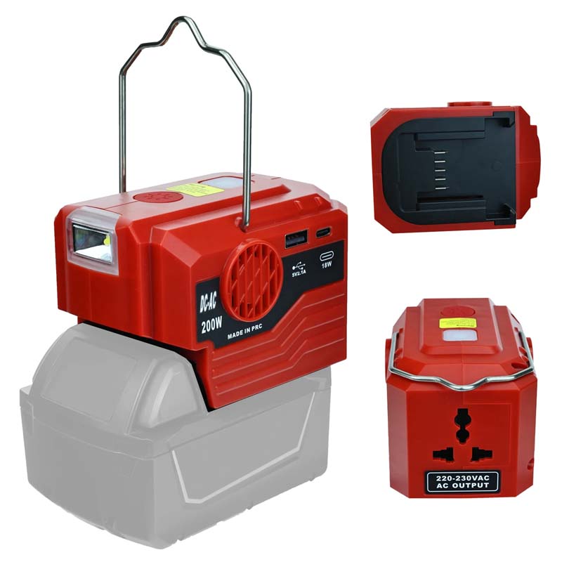 Power Inverter Milwaukee Cell Phone Charger Milwaukee Phone Charger 220W Power Inverter For Milwaukee 18V