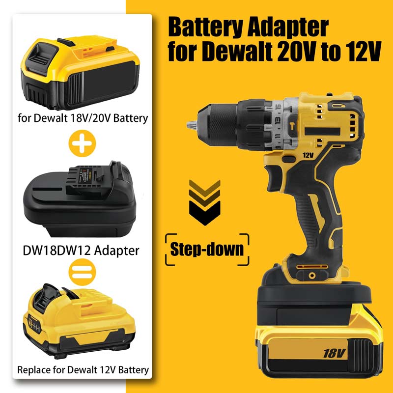 DeWalt 20V to DeWalt 12V Battery Adapter Powuse