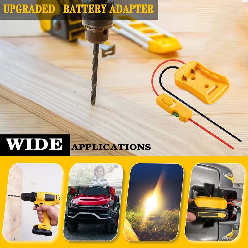 Upgraded Dewalt 20V Battery Power Wheels Adapter Powuse