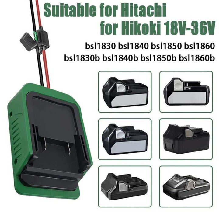 Hitachi/Hikoki 18V/36V Battery Power Wheels Adapter with Switch & Fuse | Powuse