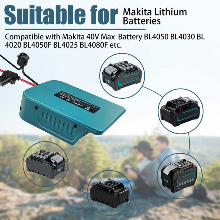 Makita 40V Battery Power Wheels Adapter with Switch & Fuse | Powuse