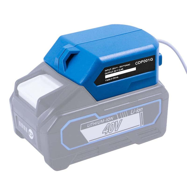 Portable Power Source for Heated Jackets Dual USB Charger Adapter for Makita 40V Max XGT Li-ion Battery BL4025