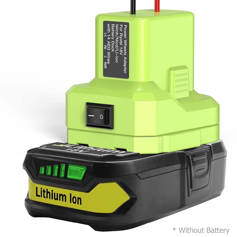 Ryobi 18V Battery Power Wheels Adapter with Switch and Fuse Powuse