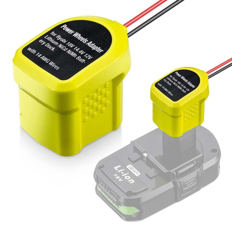peg perego ryobi battery adapter Ryobi 7.2-18V Power Wheels Battery Adapter, Power Wheels 7.2-18V Conversion Kit for Ride On Toys RC Car Robotics DIY Use