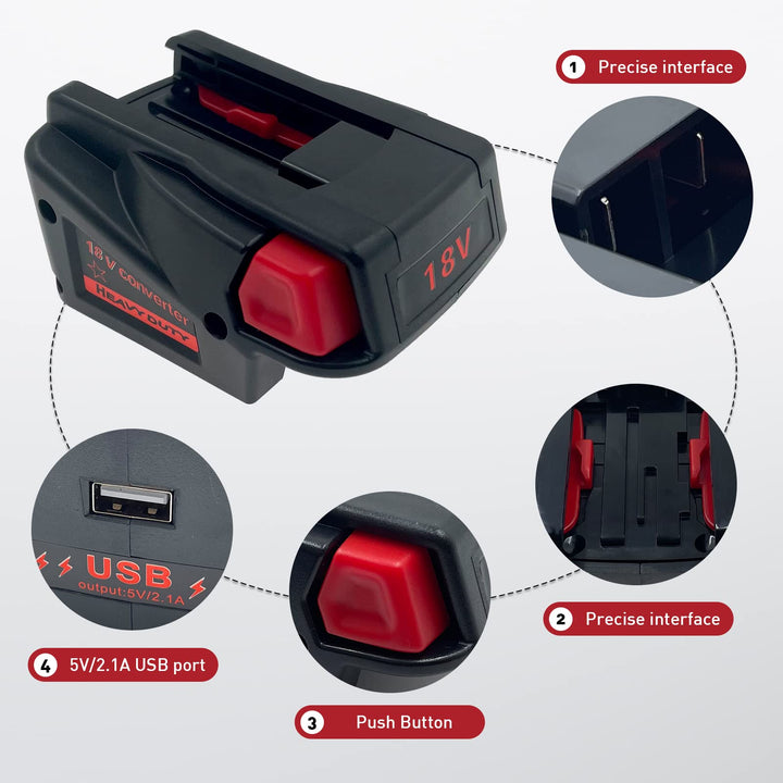 Milwaukee M18 to Milwaukee V18 Battery Adapter | Powuse