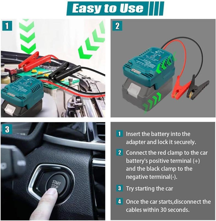 Makita 18V Battery Jump Starter Adapter for 12V Cars | Powuse