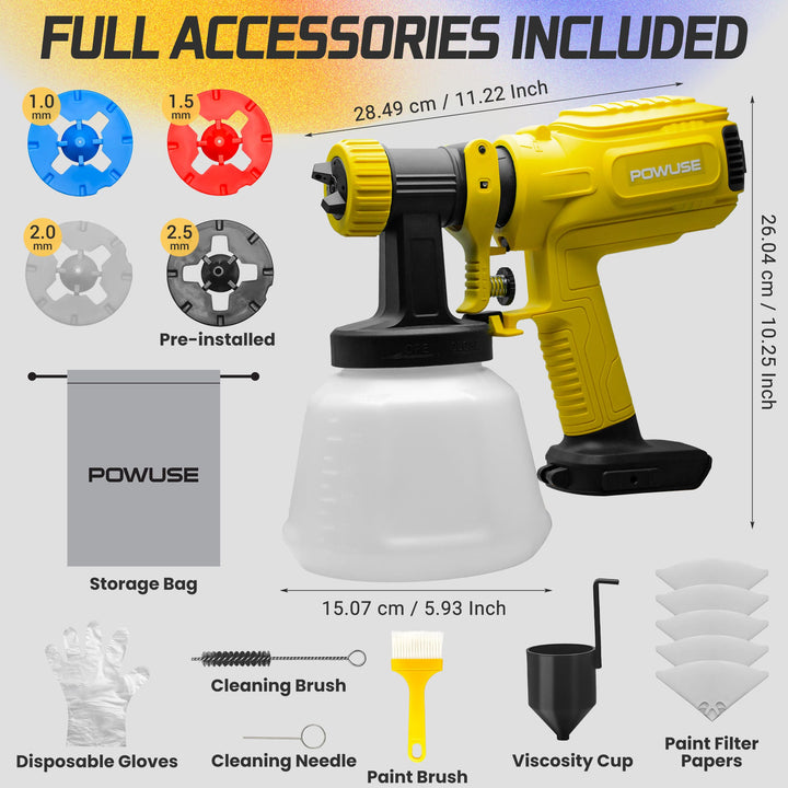 600W DEWALT 20V Battery Cordless Paint Sprayer HVLP | Powuse