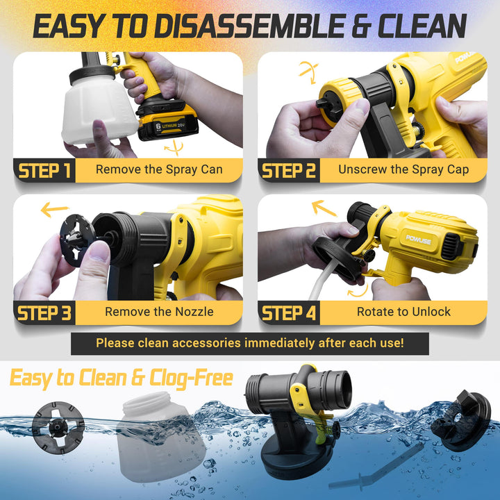 600W DEWALT 20V Battery Cordless Paint Sprayer HVLP | Powuse