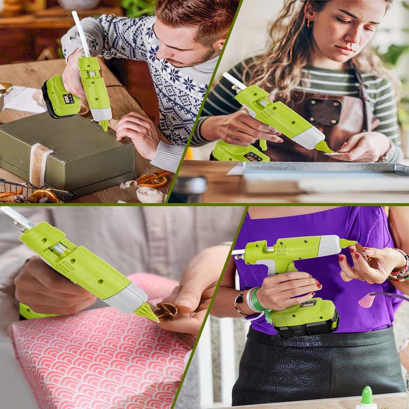 ONE+ 18V Cordless Dual Temperature Glue Gun with Nozzle Kit and (10) Glue  Sticks(Tool Only)