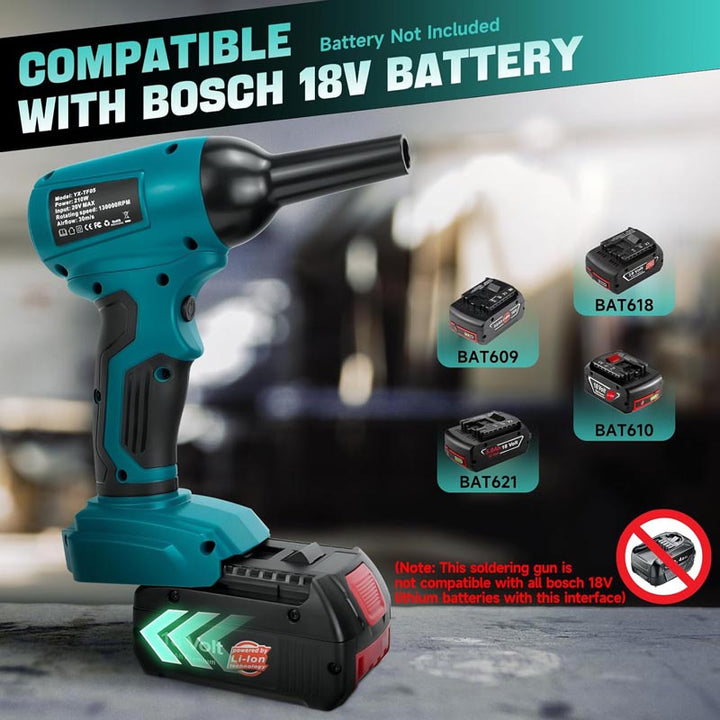 130000 RPM 30m/s Cordless Mini Blower for Bosch 18V Battery | Powuse