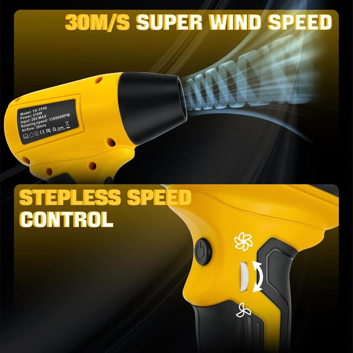 130000 RPM 30m/s Cordless Mini Blower for Dewalt 20V Battery | Powuse