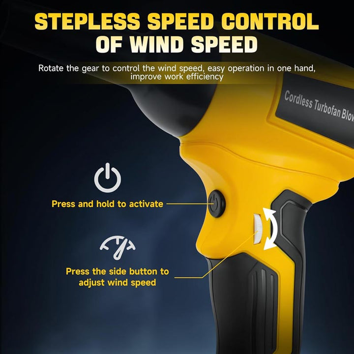 130000 RPM 30m/s Cordless Mini Blower for Dewalt 20V Battery | Powuse