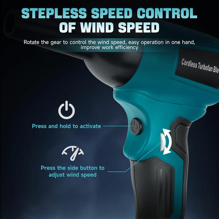 130000 RPM 30m/s Cordless Mini Blower for Makita 18V Battery | Powuse