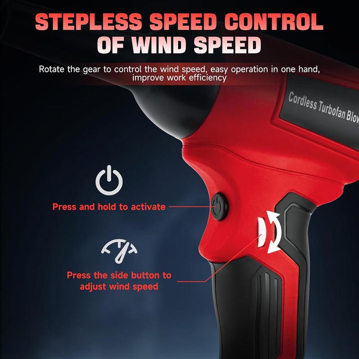 130000 RPM 30m/s Cordless Mini Blower for Milwaukee 18V Battery | Powuse