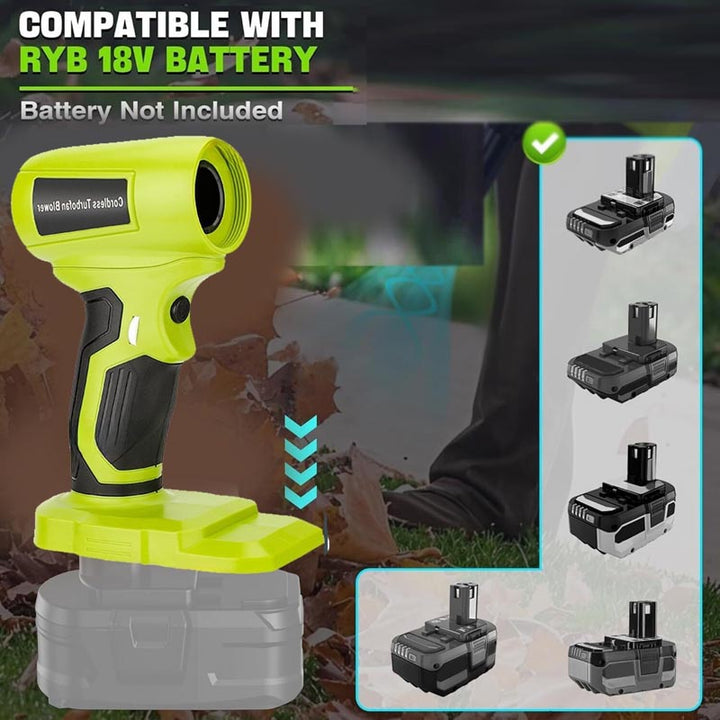 130000 RPM 30m/s Cordless Mini Blower for Ryobi 18V Battery | Powuse