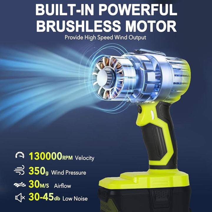 130000 RPM 30m/s Cordless Mini Blower for Ryobi 18V Battery | Powuse
