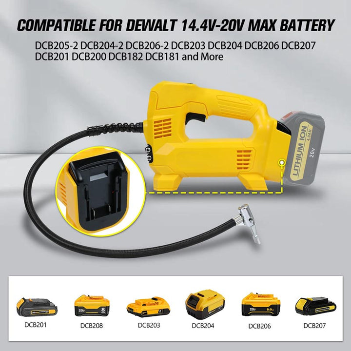 150PSI Cordless Tire Inflator for DEWALT 20V Battery | Powuse
