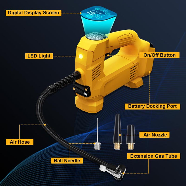 150PSI Cordless Tire Inflator for DEWALT 20V Battery | Powuse