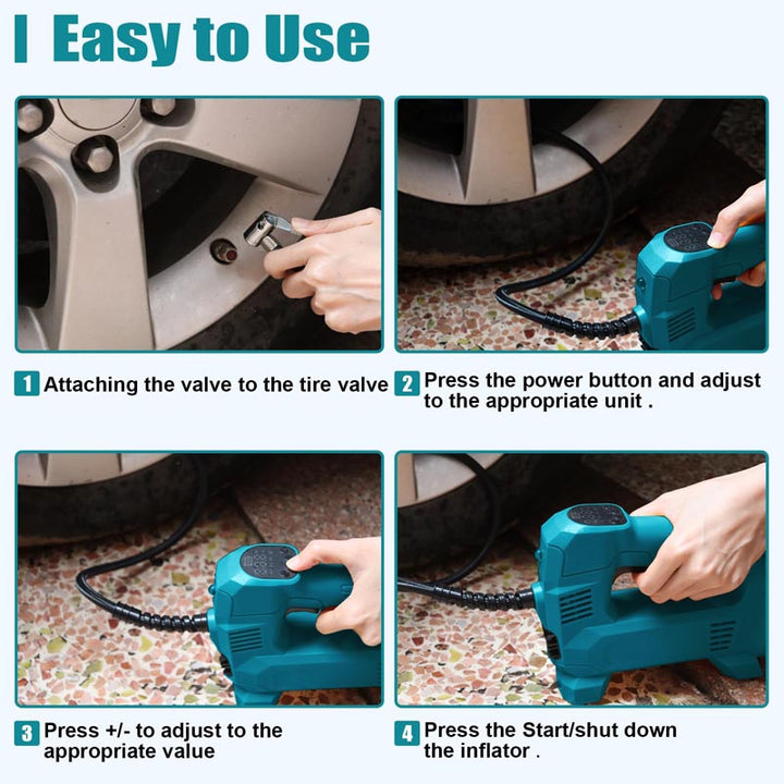 150PSI Cordless Tire Inflator for Makita 18V Battery | Powuse