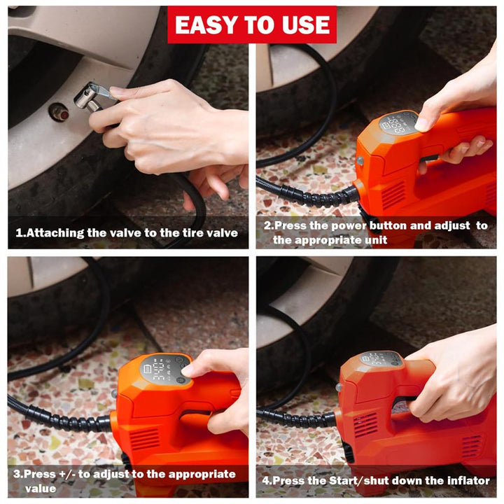 150PSI Cordless Tire Inflator for WORX 6-PIN 20V Battery | Powuse