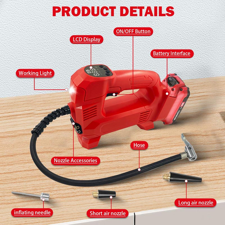 150PSI Cordless Tire Inflator for WORX 6-PIN 20V Battery | Powuse