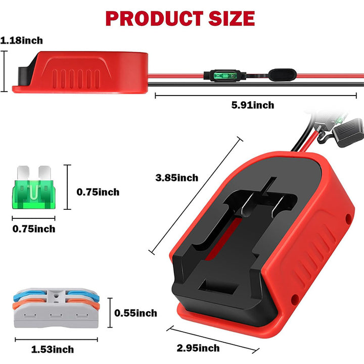 2-Pack Bauer 20V Battery Power Wheels Adapter with Switch | Powuse