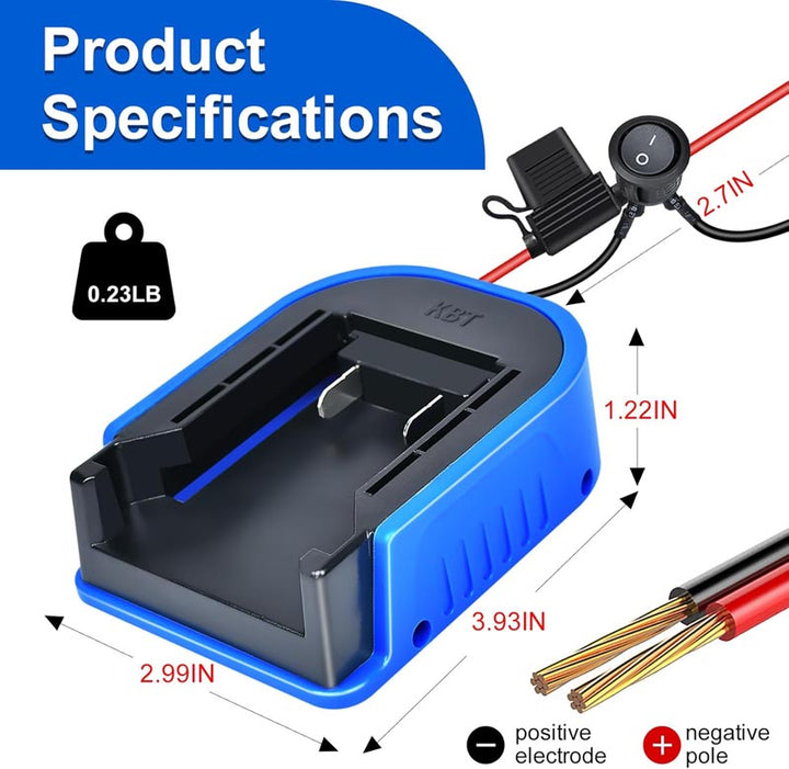2-Pack Kobalt 24V Battery Power Wheels Adapter with Switch | Powuse