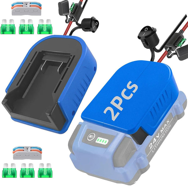 2-Pack Kobalt 24V Battery Power Wheels Adapter with Switch | Powuse