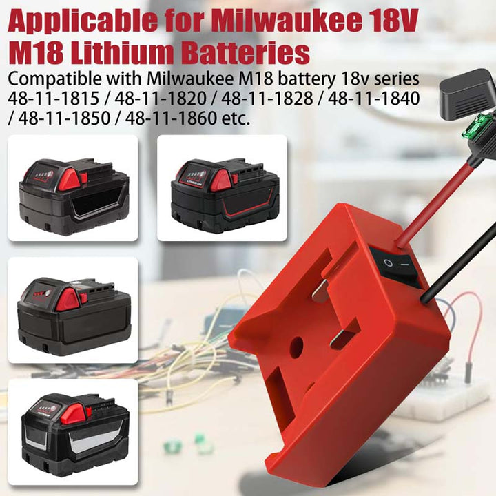 2-Pack Upgraded Milwaukee M18 Battery Power Wheels Adapter | Powuse