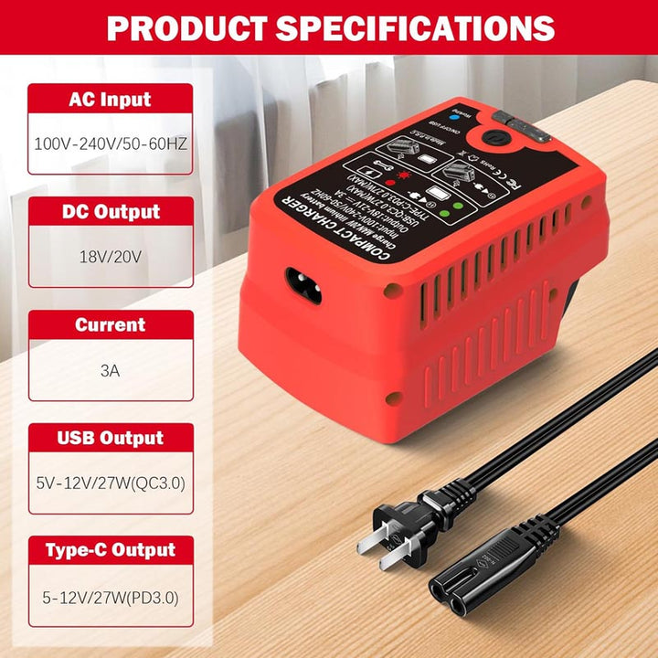 2-in-1 Craftsman Battery Charger & Power Source with USB Type-C | Powuse