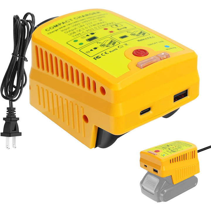 2-in-1 Dewalt Battery Charger & Power Source with USB Type-C | Powuse