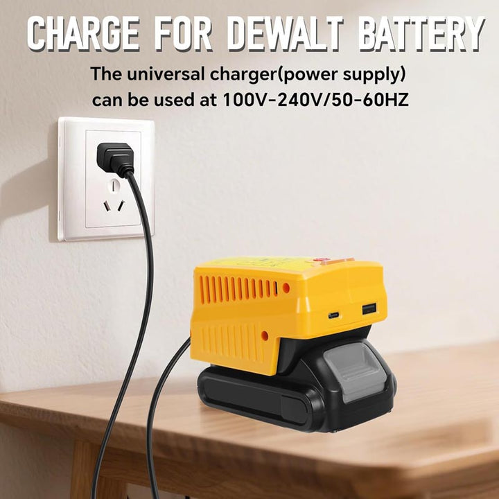2-in-1 Dewalt Battery Charger & Power Source with USB Type-C | Powuse