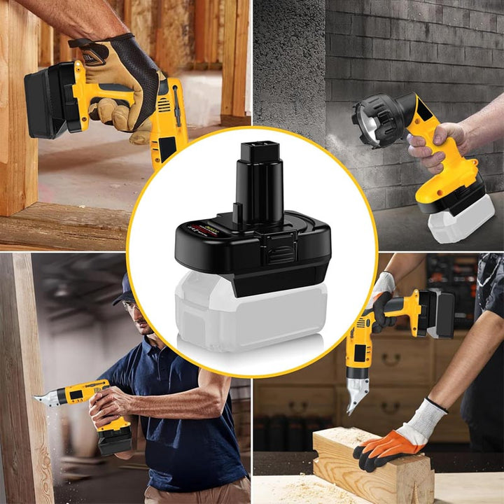 2-in-1 Milwaukee/DeWalt 20V to DeWalt 12V/14.4V Ni-MH Battery Adapter | Powuse
