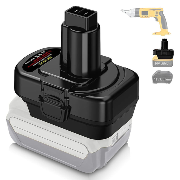 2-in-1 Milwaukee/DeWalt 20V to DeWalt 12V/14.4V Ni-MH Battery Adapter | Powuse