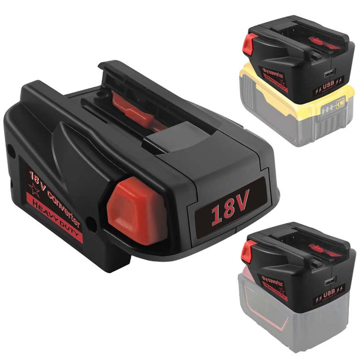 2-in-1 DeWalt 20V/Milwaukee M18 to Milwaukee V18 Battery Adapter | Powuse