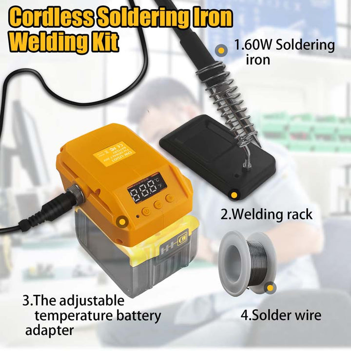 60W Cordless Soldering Iron Station for Dewalt XR 20V Battery | Powuse