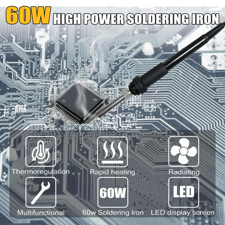 60W Cordless Soldering Iron Station for Dewalt XR 20V Battery | Powuse