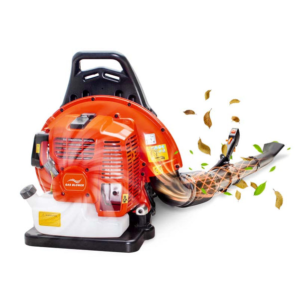 2024 Upgraded 63CC 2-Stroke 665CFM 205MPH Gas Powered Backpack Leaf Blower with 1.7L Fuel Tank