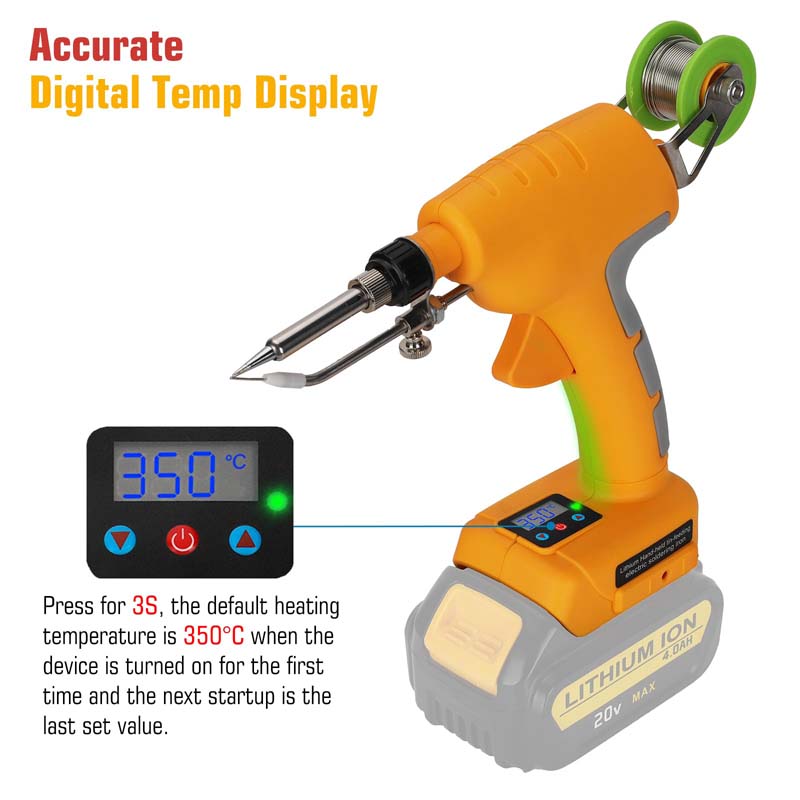 Upgraded Cordless Heat Gun for Dewalt 20v Battery, with LCD