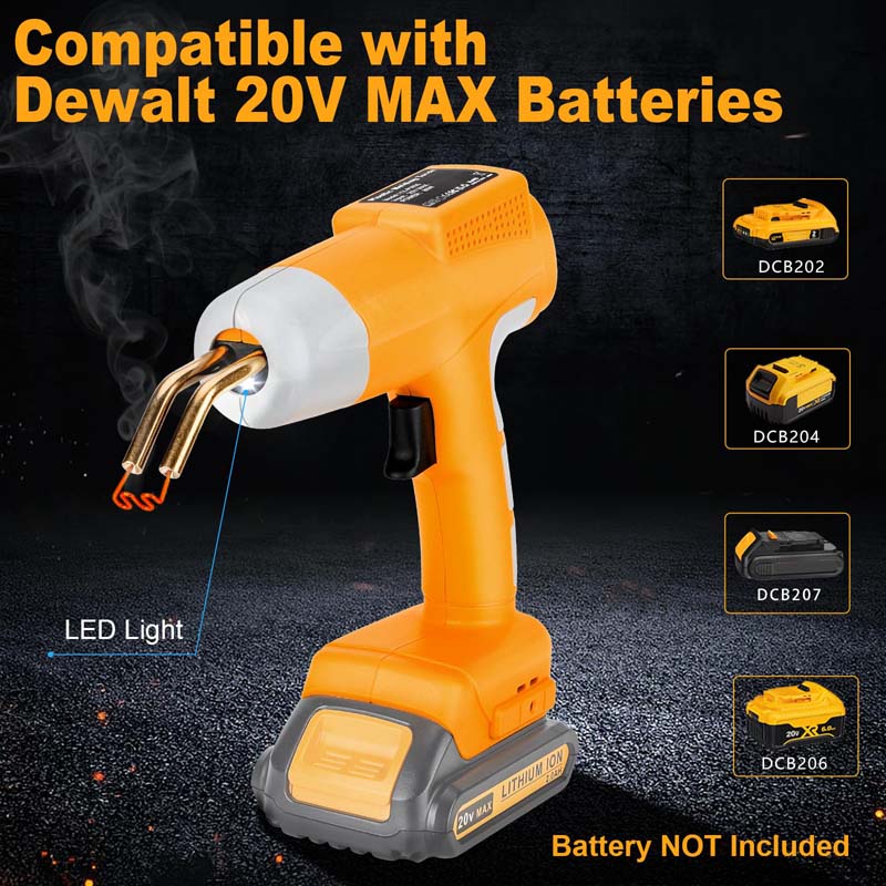 80W Cordless Plastic Welder Gun Powered by Dewalt 20V Max Battery