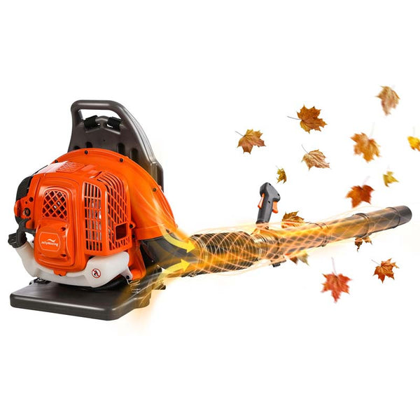 2024 New 65CC 2-Cycle 850CFM 230MPH 4.3HP Gas Powered Backpack Leaf Blower with 1.8L Fuel Tank