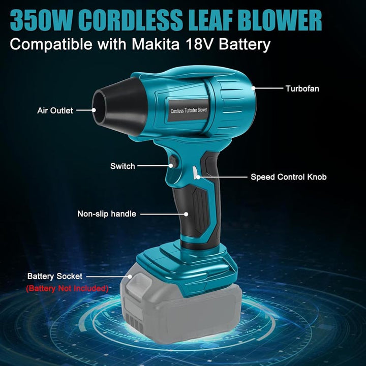 96000 RPM 40m/s Cordless Mini Blower for Makita 18V Battery | Powuse