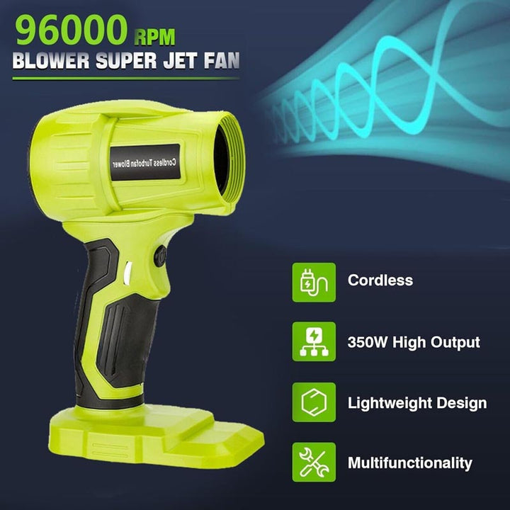 96000 RPM 40m/s Cordless Mini Blower for Ryobi 18V Battery | Powuse
