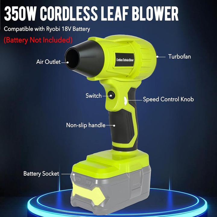 96000 RPM 40m/s Cordless Mini Blower for Ryobi 18V Battery | Powuse