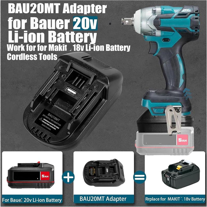 Bauer 20V to Makita 18V Battery Adapter | Powuse