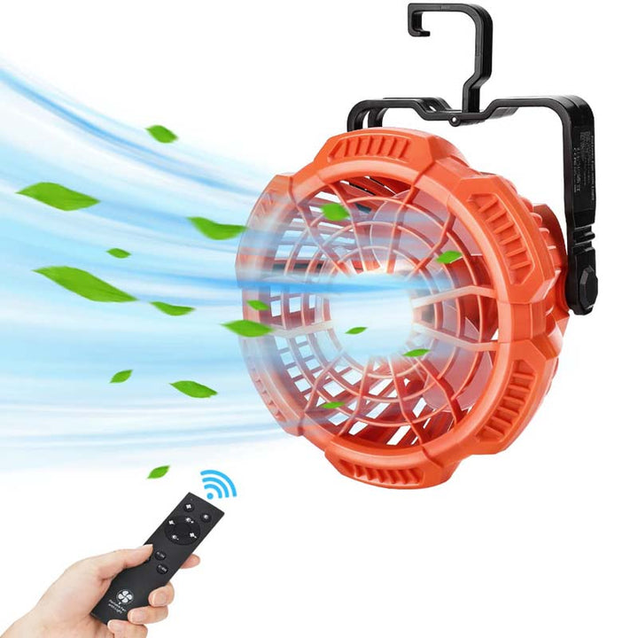 Powuse Black+Decker 20V Battery Powered Camping Ceiling Fan with LED Lantern