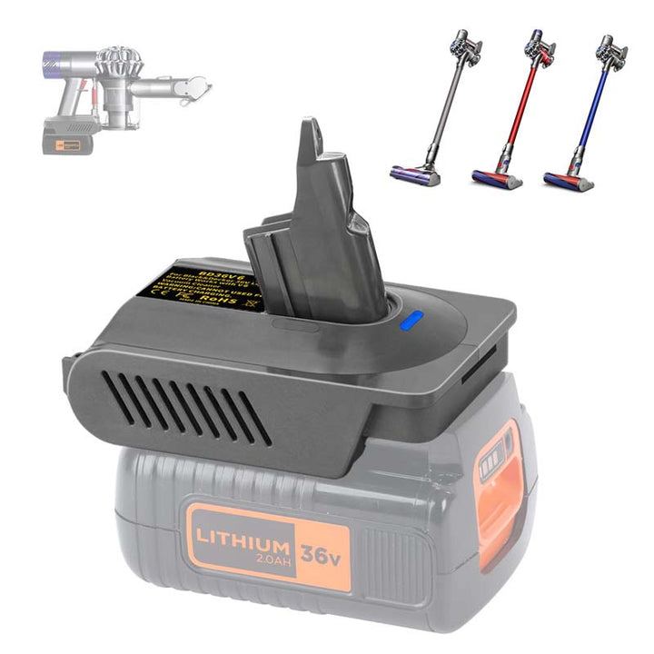 Black+Decker 36V/40V to Dyson V6 Battery Adapter | Powuse