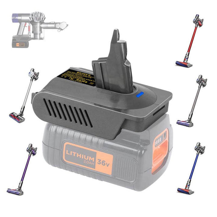 Black+Decker 36V/40V to Dyson V6 Battery Adapter | Powuse