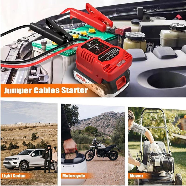 Black and Decker 20V Battery Jump Starter Adapter for 12V Cars | Powuse