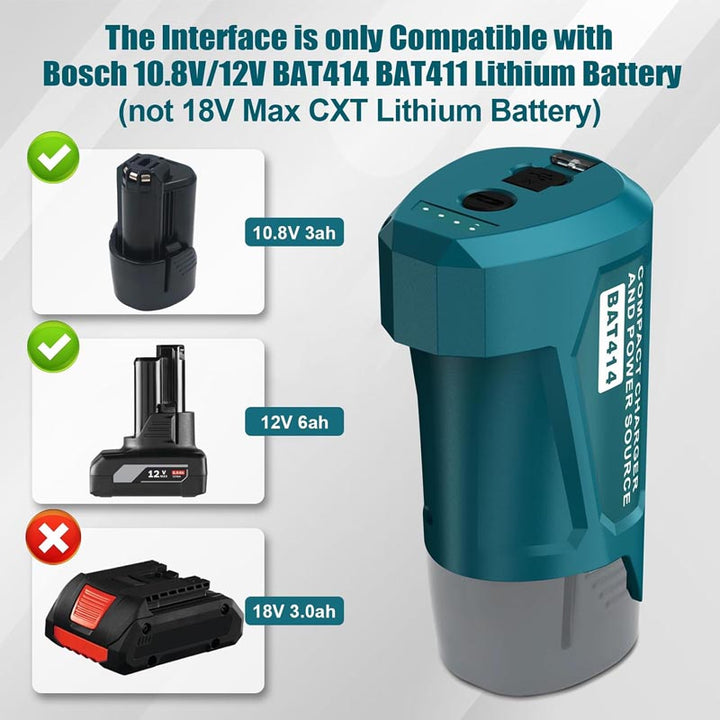Bosch 12V Heated Jacket Power Source Charger Adapter | Powuse